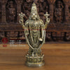 Brass Balaji Standing On Lotus base, Smooth Finish 16"