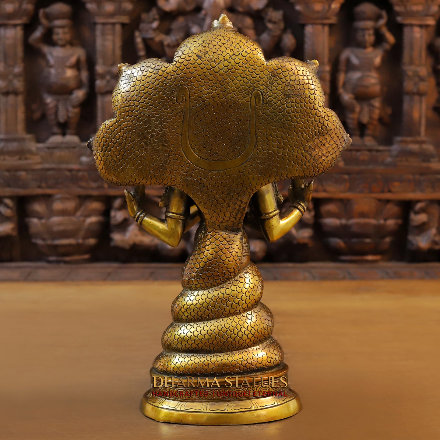 Brass Patanjali, Fine Golden Finish, 15.5"