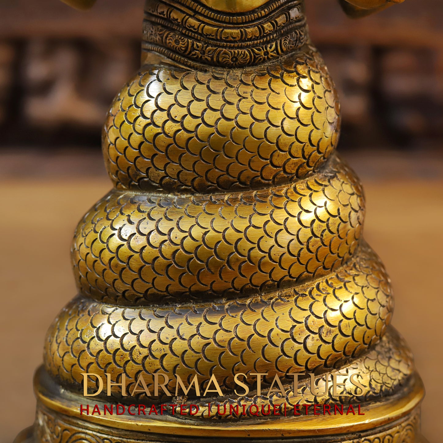 Brass Patanjali, Fine Golden Finish, 15.5"