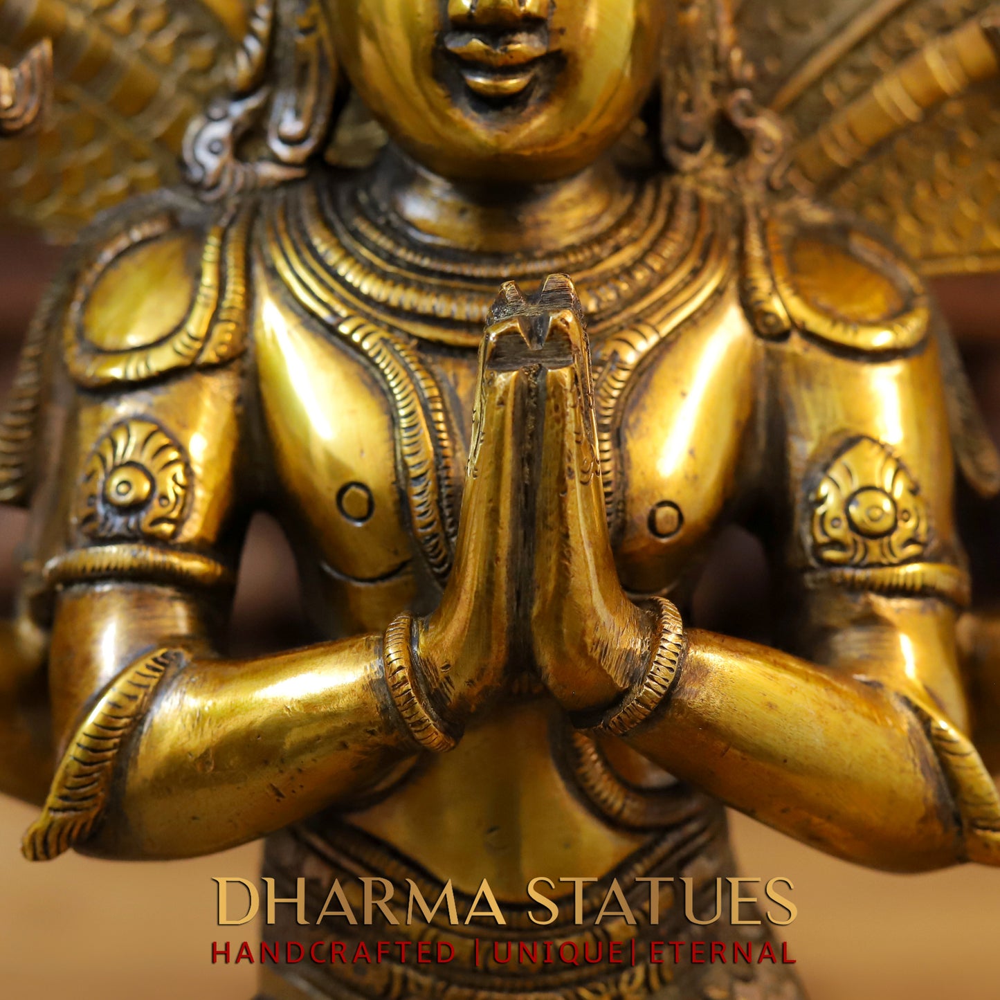Brass Patanjali, Fine Golden Finish, 15.5"