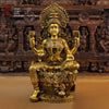 Brass Laxmi Sitting Statue Super Fine Quality, Golden Black finish 24.5"