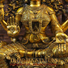 Brass Laxmi Sitting Statue Super Fine Quality, Golden Black finish 24.5"