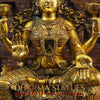 Brass Laxmi Sitting Statue Super Fine Quality, Golden Black finish 24.5"