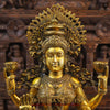 Brass Laxmi Sitting Statue Super Fine Quality, Golden Black finish 24.5"