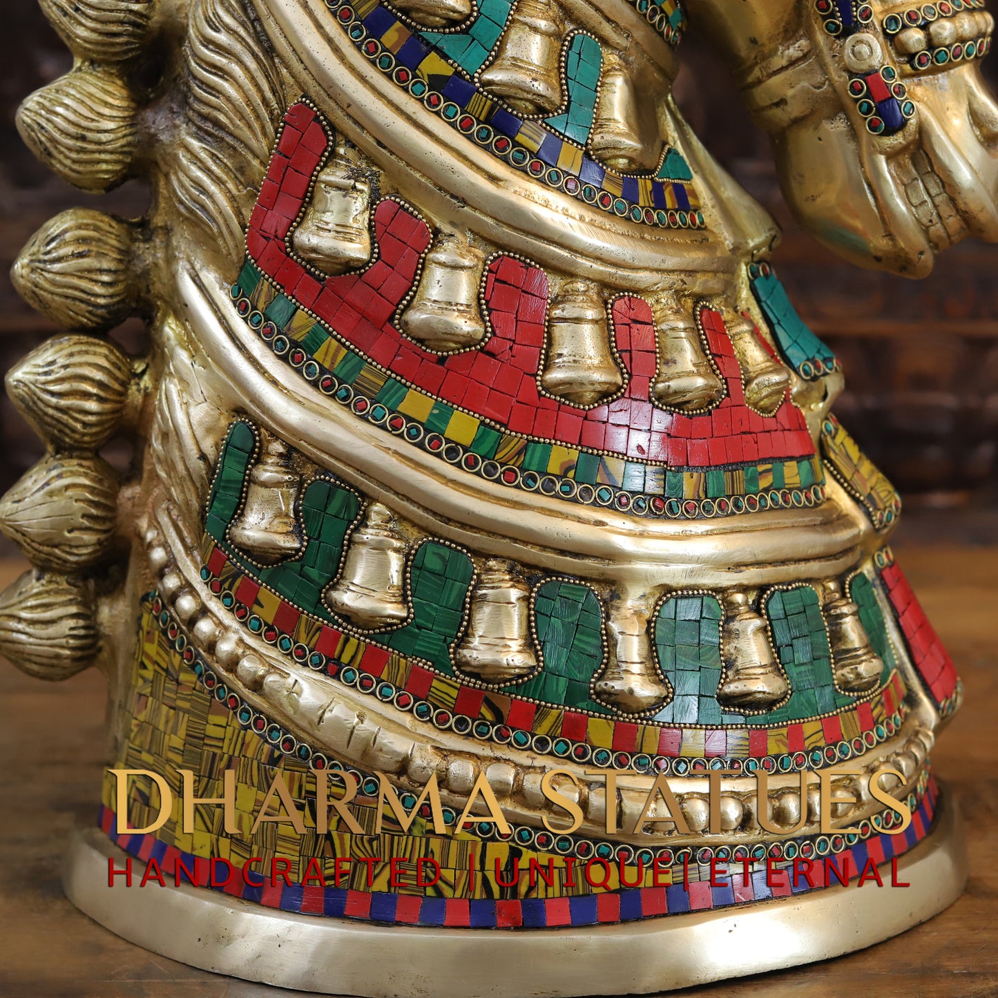 Brass Royal Horse Head, Golden & Stonework, 22"