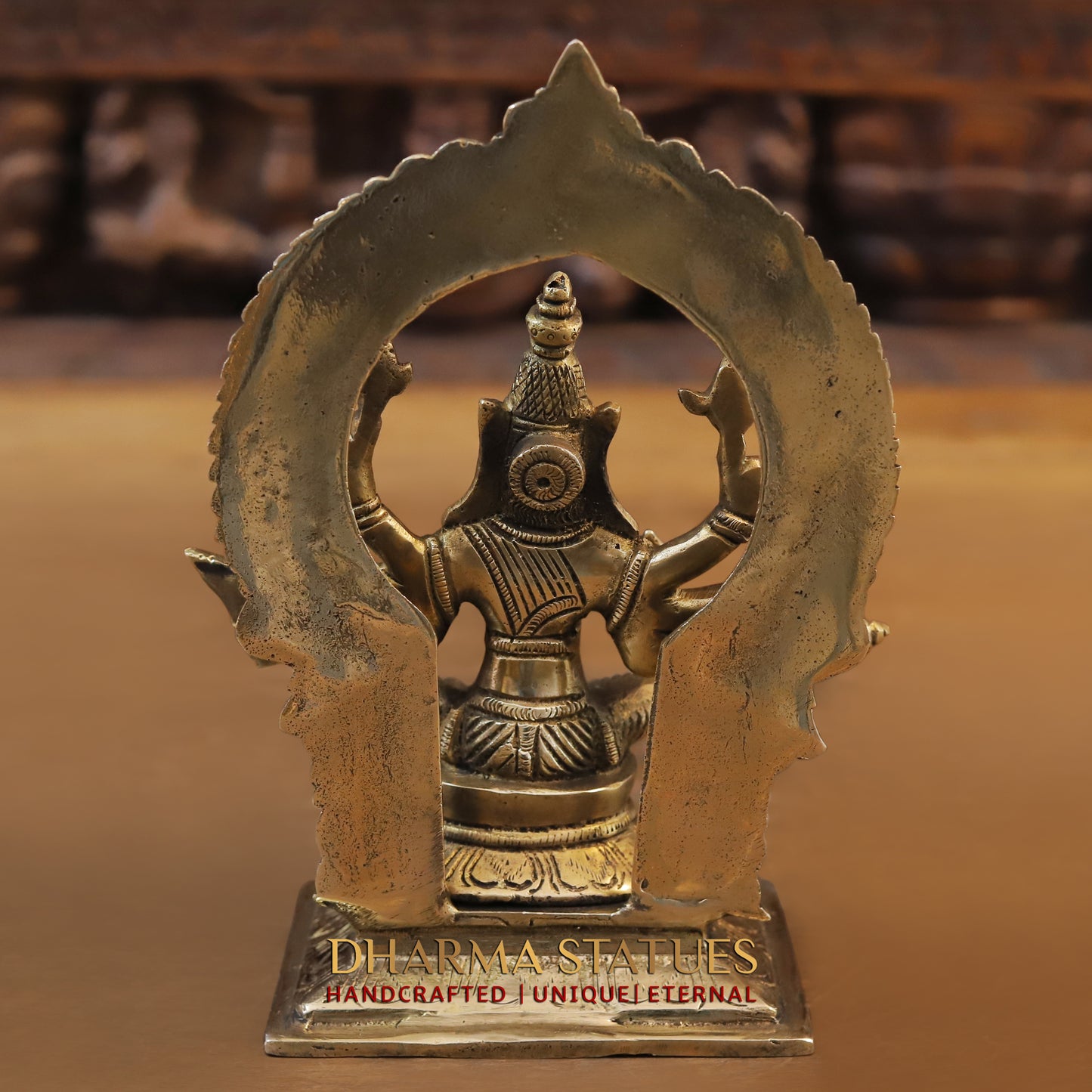 Brass Varaha (Avatar of Lord Vishnu), Fine Golden Finish, 8"