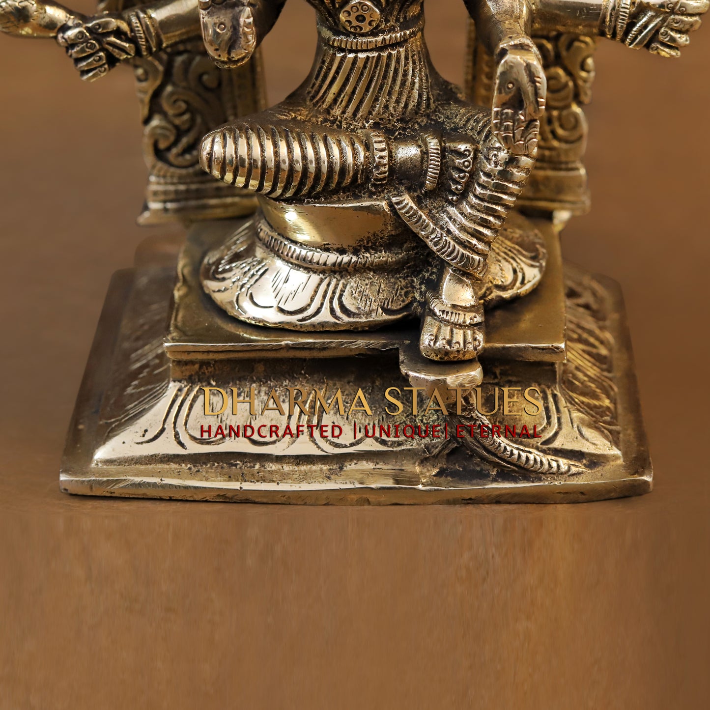 Brass Varaha (Avatar of Lord Vishnu), Fine Golden Finish, 8"