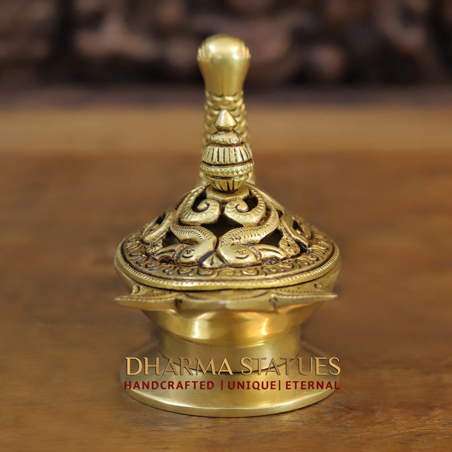 Brass Swan - Incense Burner, Fine Gold Finish, 5"
