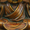 Brass Happy Monks Idol, Fine Bronze and Golden Finish 5"