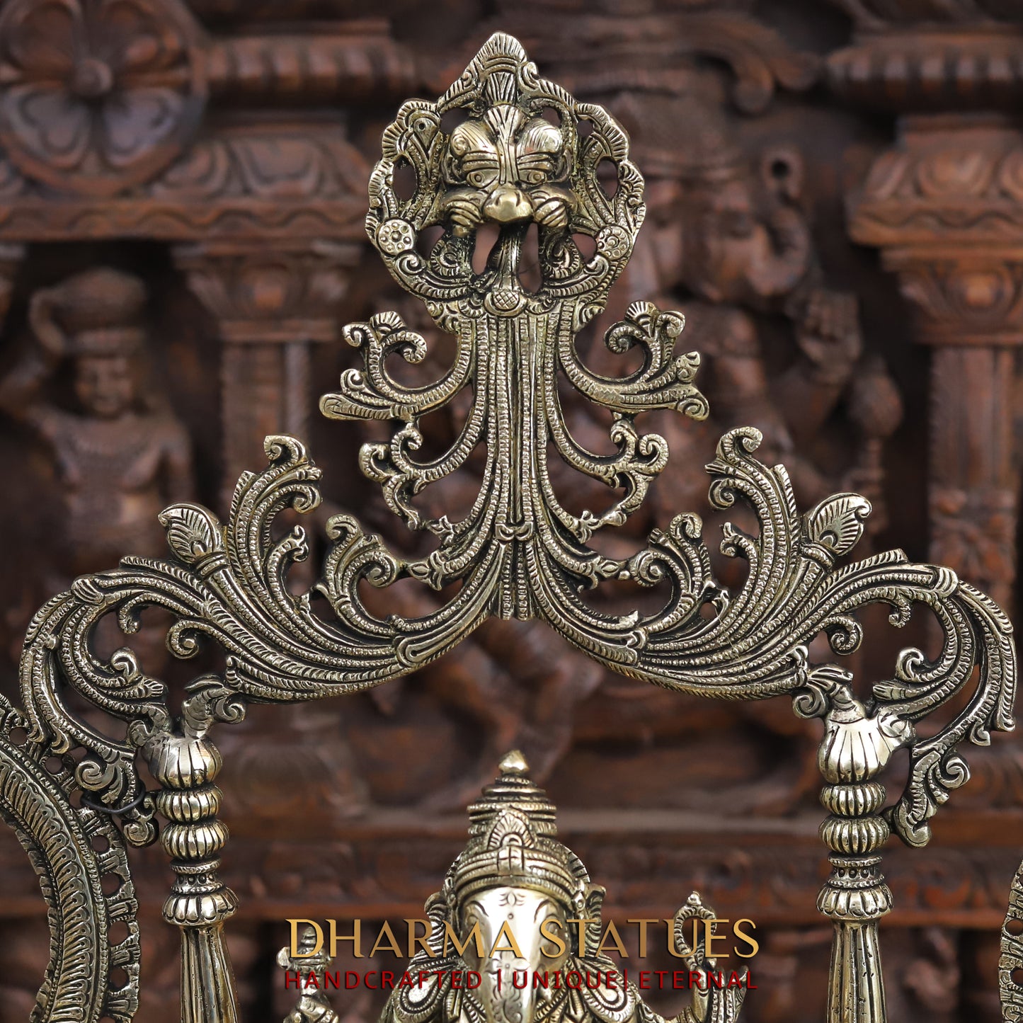 brass ganesh, lakshmi, and saraswati idols