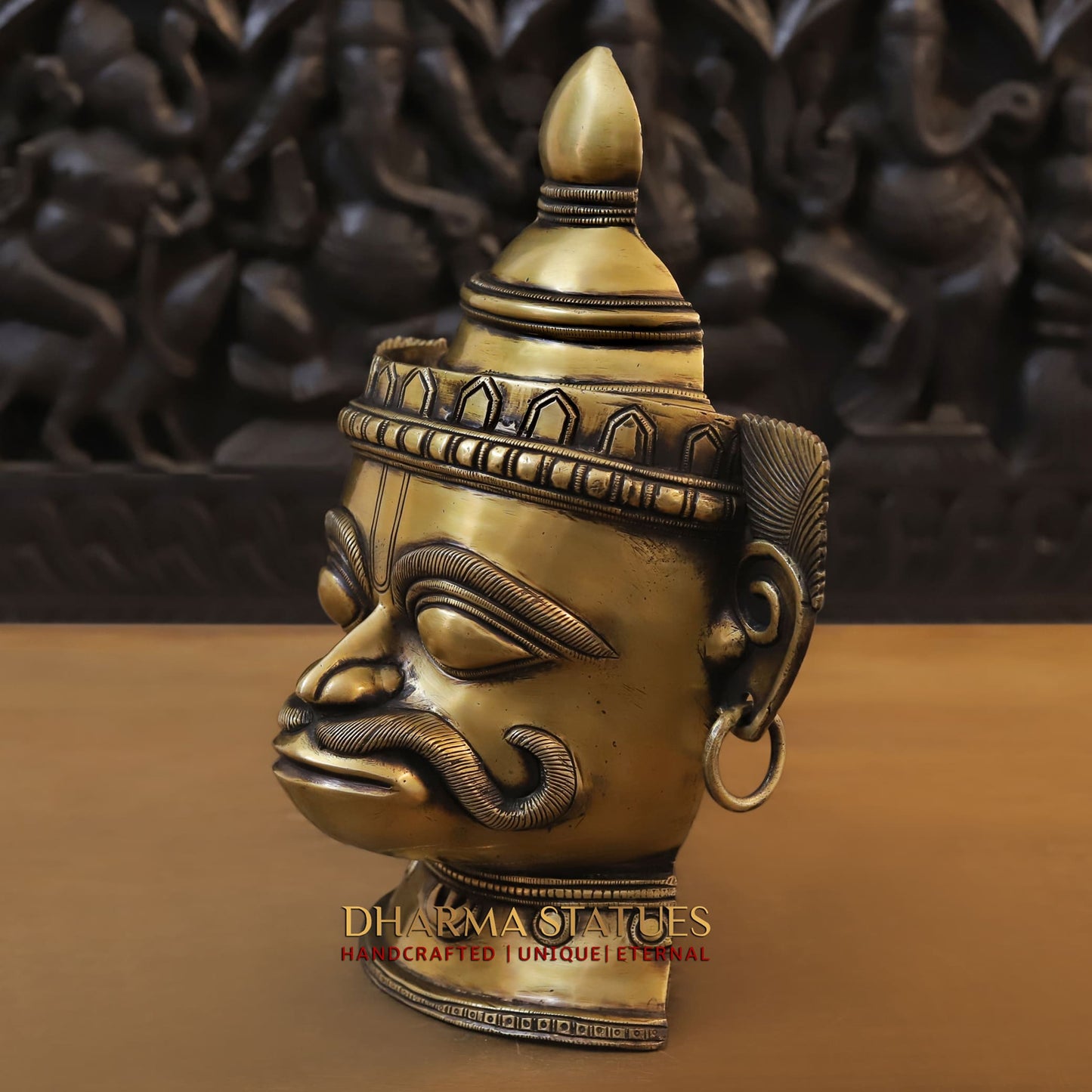 Brass Hanuman Statue, 14"
