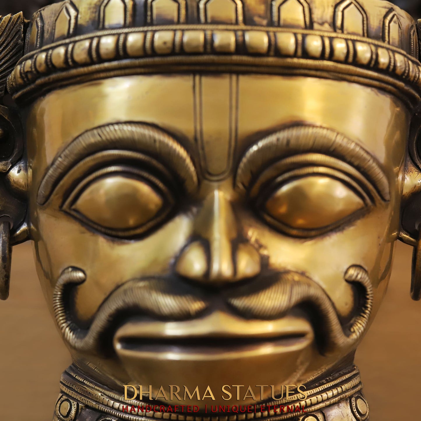 Brass Hanuman Statue, 14"