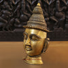 Brass Parvati Head Idol, Golden Fine Work 14"