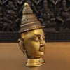 Brass Parvati Head Idol, Golden Fine Work 14"