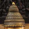 Brass Parvati Head Idol, Golden Fine Work 14"