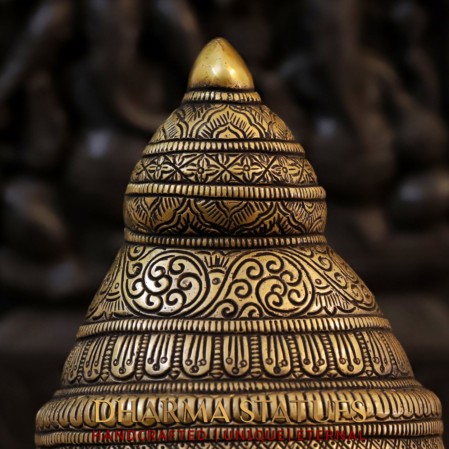 Brass Gauri, Fine Gold Finish, 14"