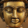 Brass Parvati Head Idol, Golden Fine Work 14"