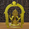 Mariamman Brass Statue, Goddess Mariamman Sitting on a Throne 27"