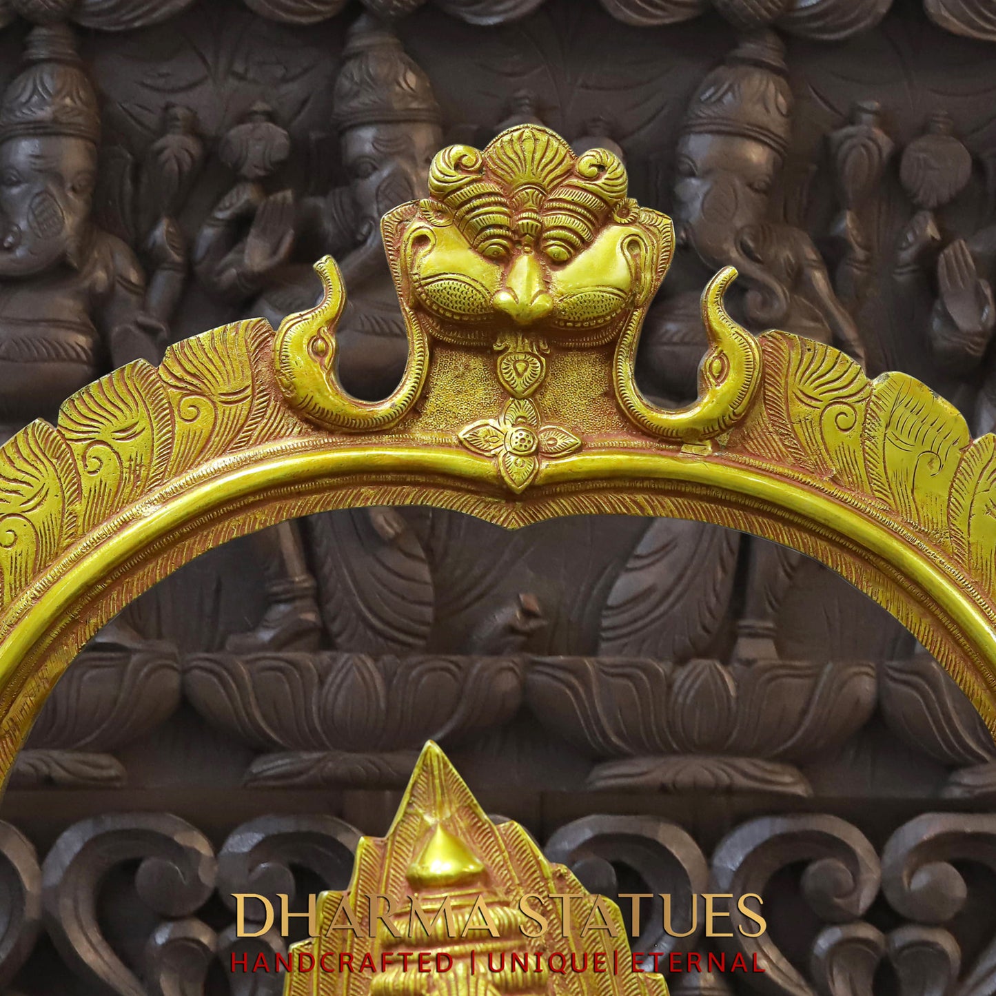 Mariamman Brass Statue, Goddess Mariamman Sitting on a Throne 27"