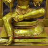 Mariamman Brass Statue, Goddess Mariamman Sitting on a Throne 27"