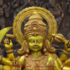 Brass Green Patina Goddess Durga Statue, Divine Resilience, 25"