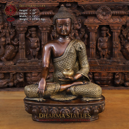 Brass Buddha, Copper Finish, 22"