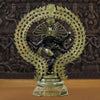 Brass Natraj Statue,  The Celestial Dancer in Gleaming Brass, Black & Golden Finish, 29"