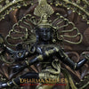 Brass Natraj Statue,  The Celestial Dancer in Gleaming Brass, Black & Golden Finish, 29"