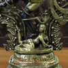 Brass Natraj Statue,  The Celestial Dancer in Gleaming Brass, Black & Golden Finish, 29"