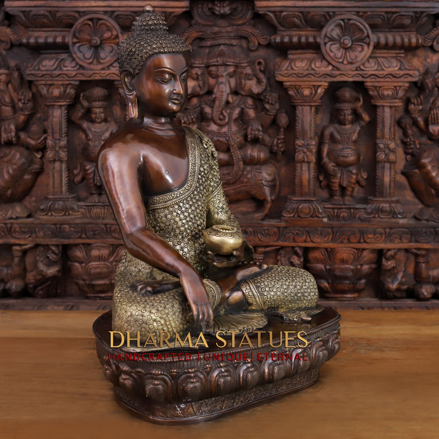 Brass Buddha, Copper Finish, 22"