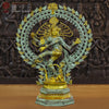 Brass Natraj, Nataraja is a Depiction of the Hindu God Shiva as a Divine Dancer. 29" Front View