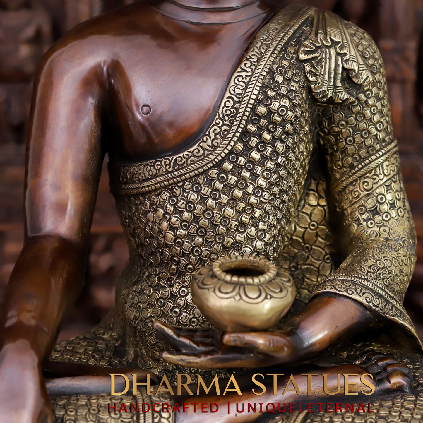 Brass Buddha, Copper Finish, 22"