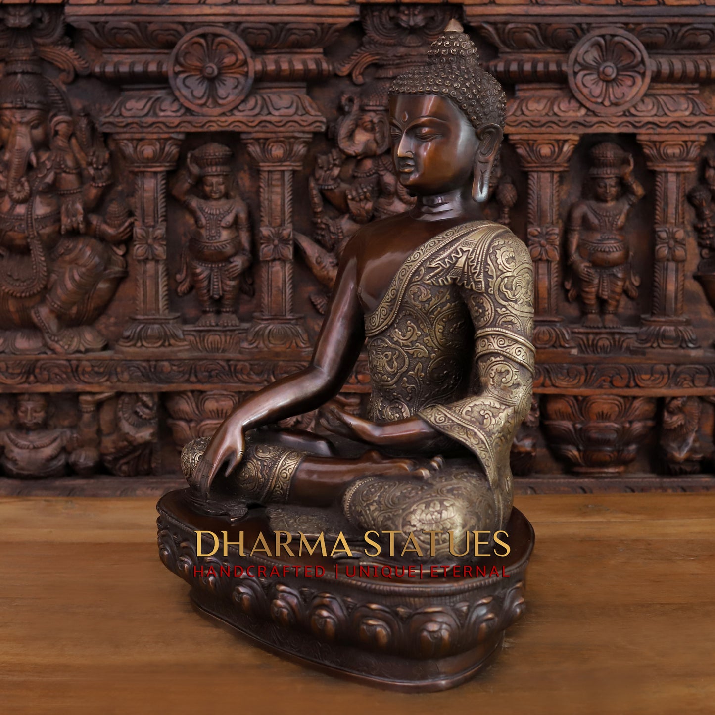 Brass Buddha, Copper Finish, 22"
