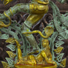 Brass Natraj Idol, Embodiment of Rhythm and Creation, Green Patina with Golden Finish 29"