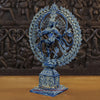 Brass Natraj Statue, The Cosmic Dancer in Striking Blue Patina, 28"