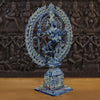 Brass Natraj Statue, The Cosmic Dancer in Striking Blue Patina, 28"