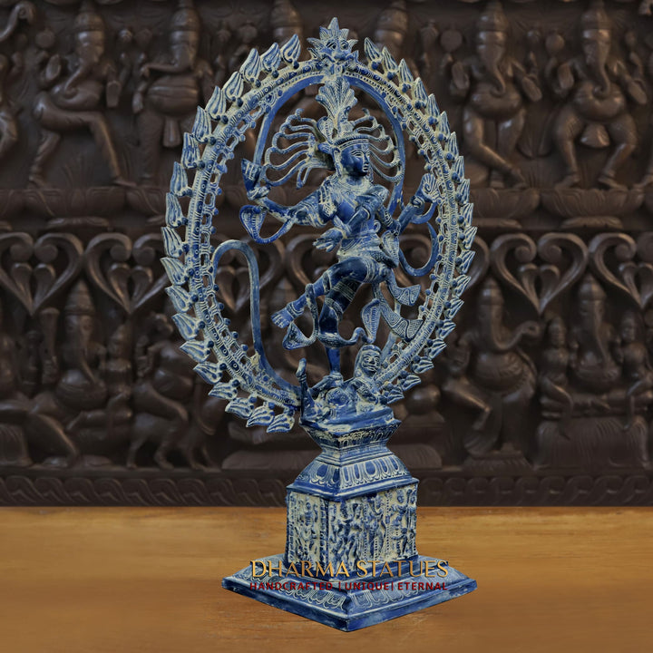 Brass Om Natraj, Nataraja is a Depiction of the Hindu God Shiva as a Divine Dancer. 28"