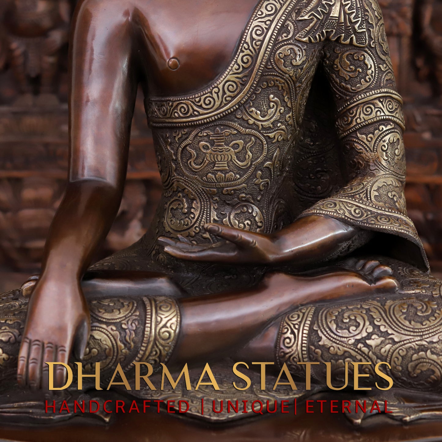 Brass Buddha, Copper Finish, 22"