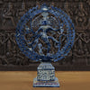 Brass Natraj Statue, The Cosmic Dancer in Striking Blue Patina, 28"