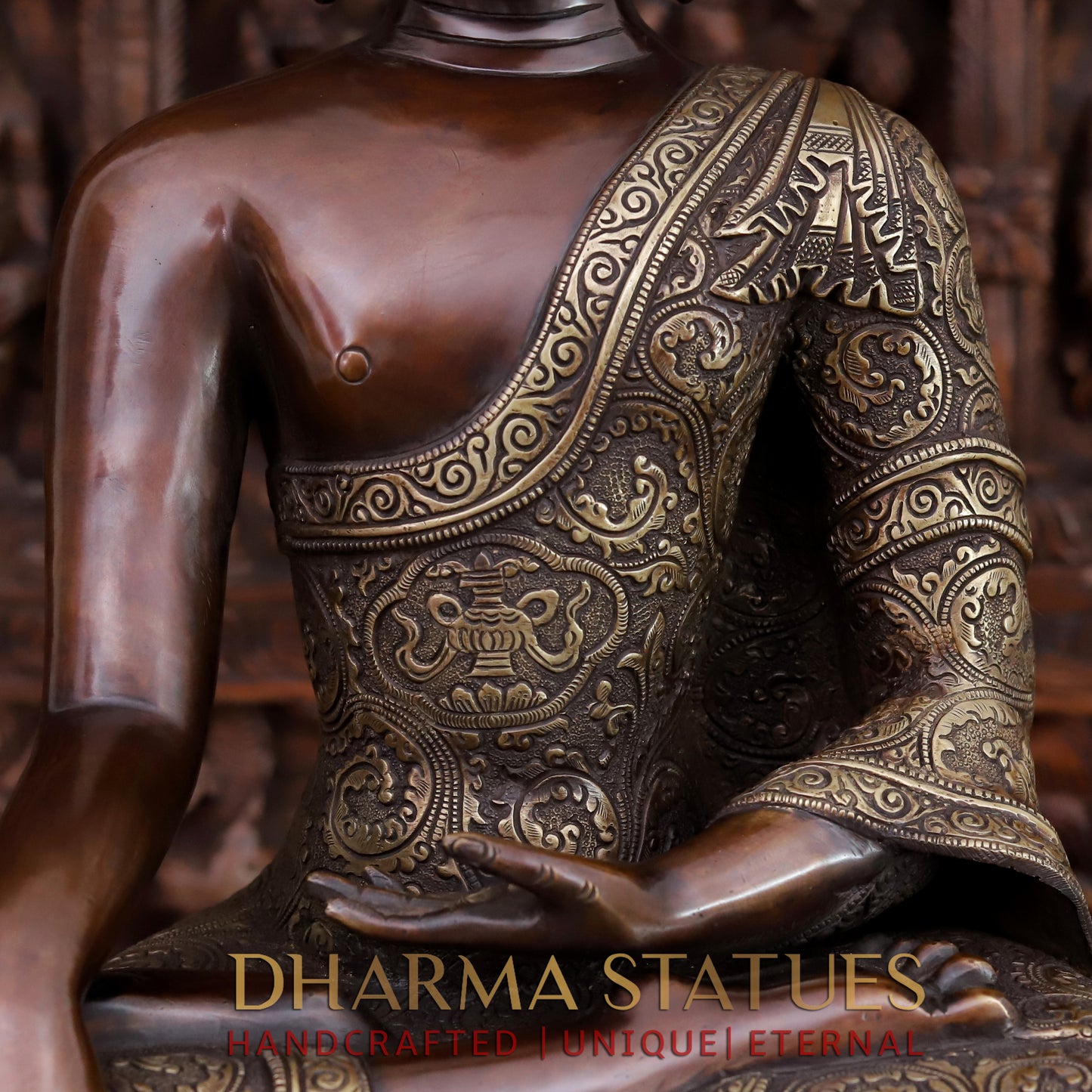 Brass Buddha, Copper Finish, 22"