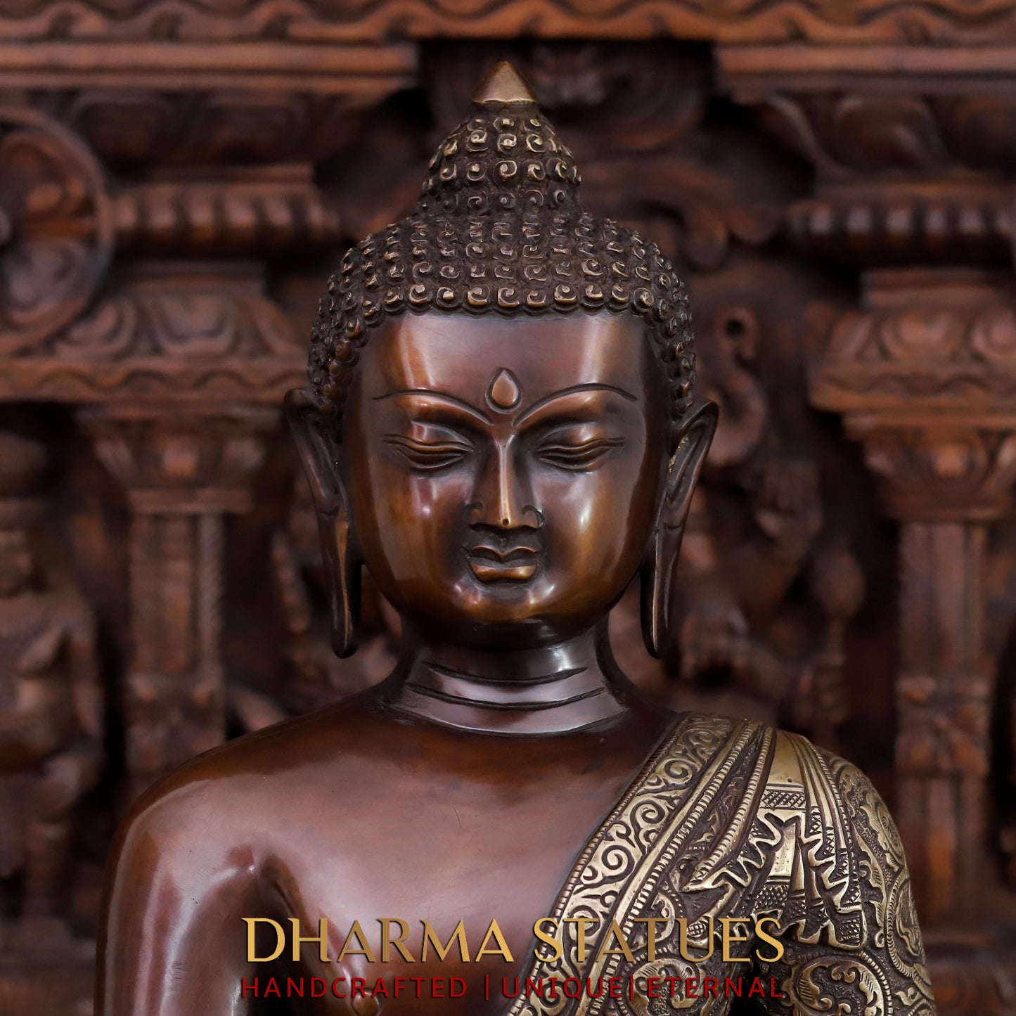 Brass Buddha, Copper Finish, 22"