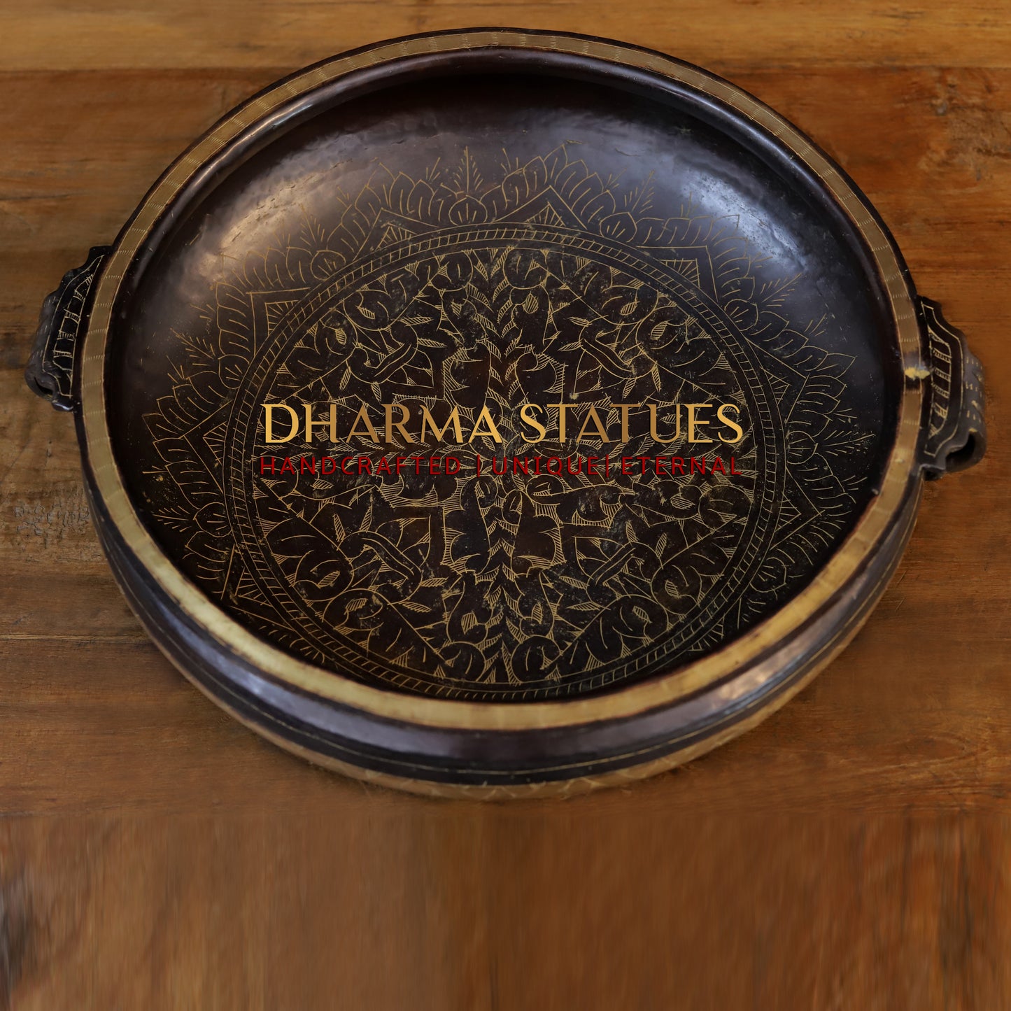 Brass Urli, Copper & Golden Finish, 5.5"