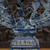 Brass Natraj Statue, The Cosmic Dancer in Striking Blue Patina, 28"