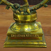 Brass Natraj Statue, Dancing Lord Shiva, Fine Emerald Golden Finish 15"