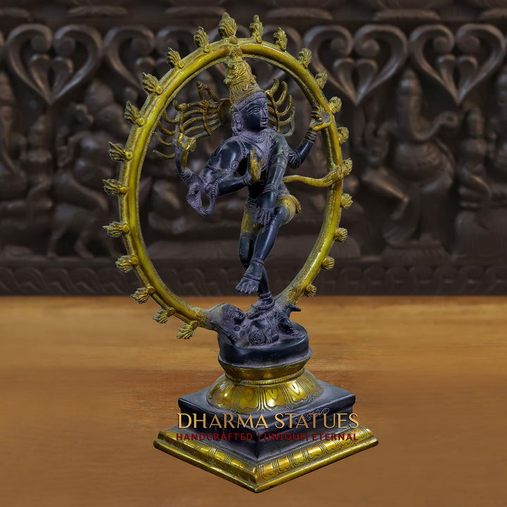 Brass Natraj, Lord Shiva Performing Tandava Dance. 15"