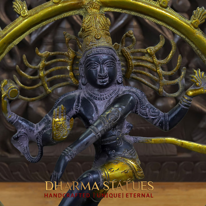 Brass Natraj, Lord Shiva Performing Tandava Dance. 15"