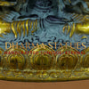 Brass Tara Statue, Handcrafted, Grey Patina with Golden Finish 10"