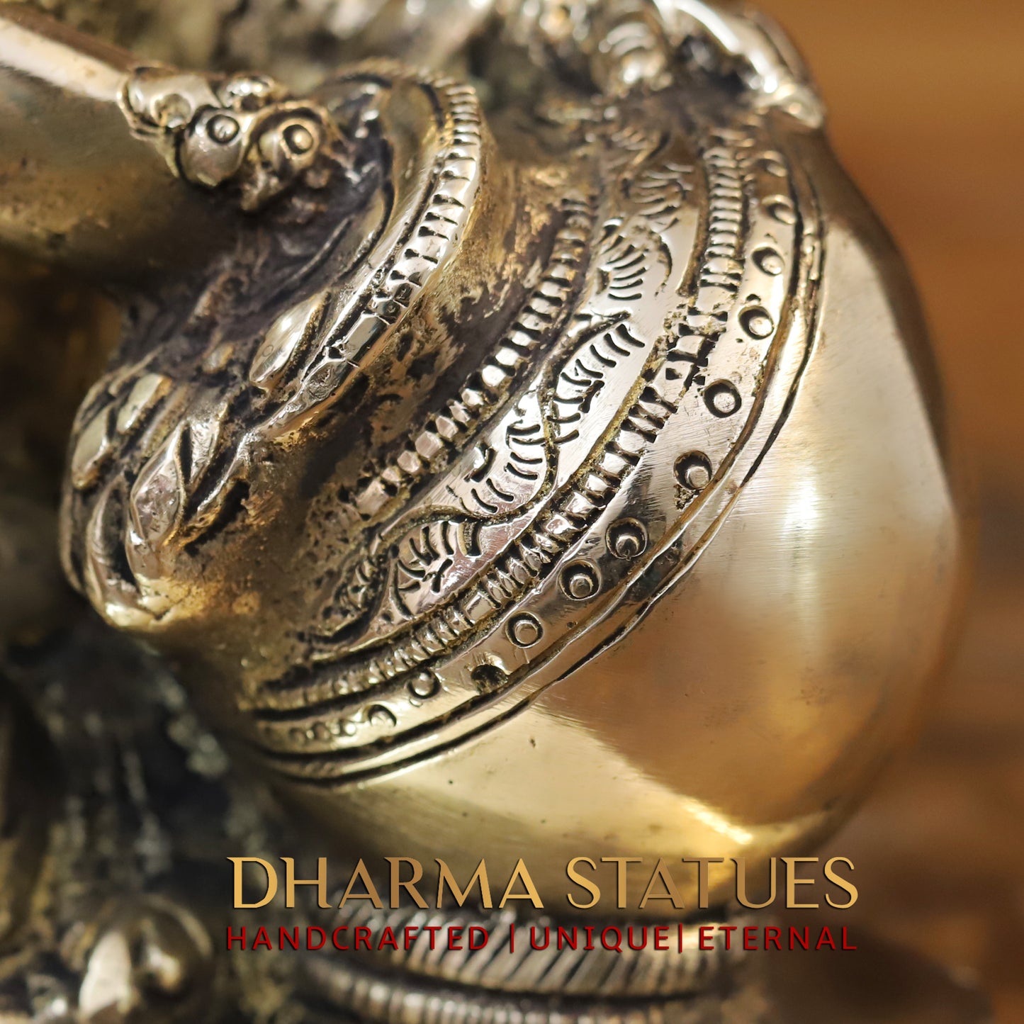 Brass Baby Krishna, Fine Gold Finish, 8"