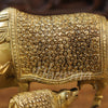 Brass Kamdhenu Cow, Nurturing the Divine, Fine Gold Finish 9.5"