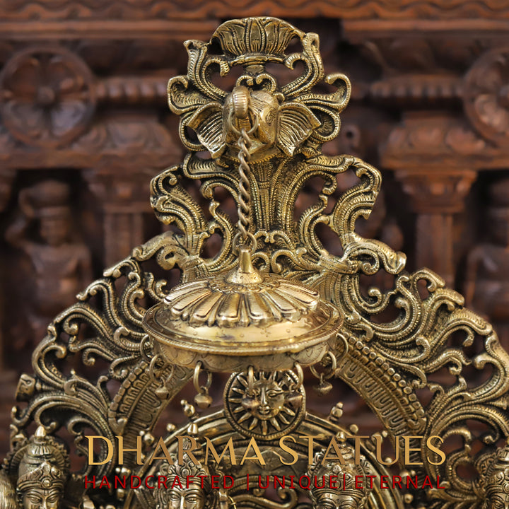 Brass Ram Panchayat ( Ram Darbar), smooth Finish, 23"